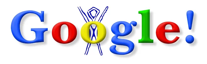 The first Google Doodle, intended as an “out of office” message while founders Sergey Brin & Larry Page were off at Burning Man